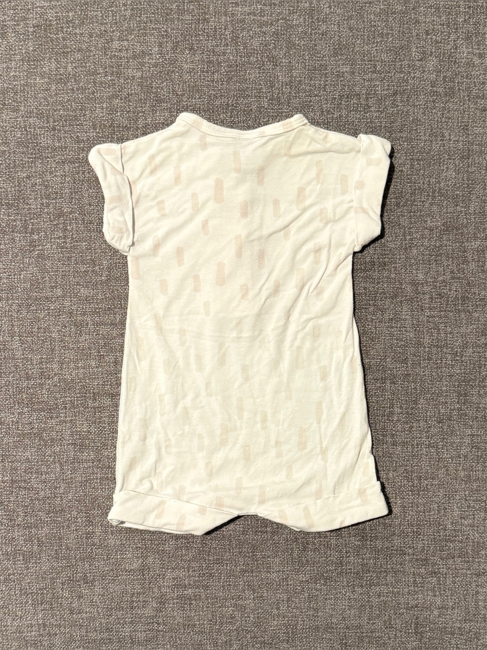 Lou Lou Newborn Cream Baby Button-Up Romper - Picture 3 of 3